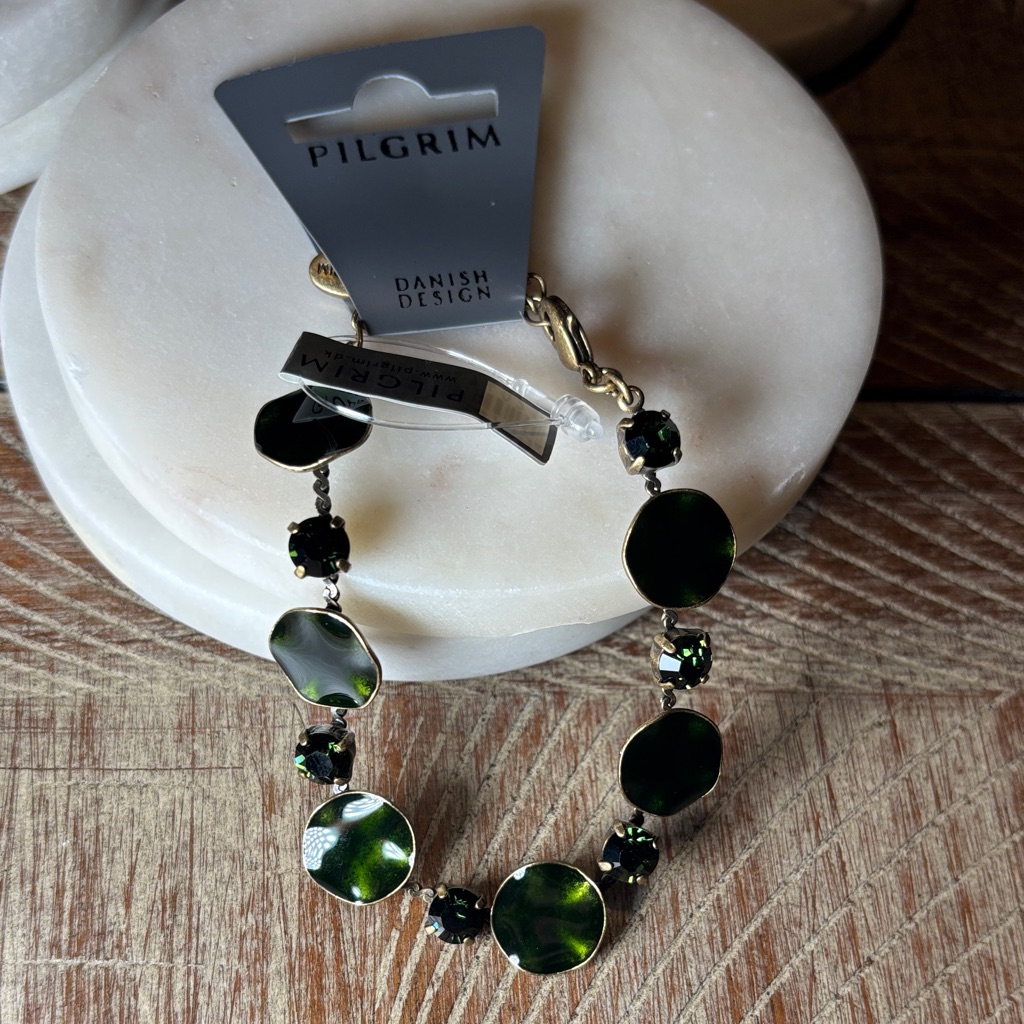 7 Pilgrim Dark Green Bracelet - Stylish Womens Accessory 10$